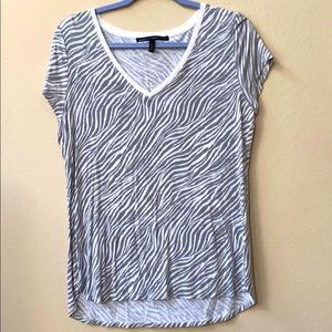 White House Black Market Zebra print top